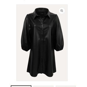 Dolce Cabo Vegan Leather Shirt Dress